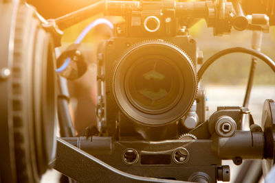 Close-up of camera