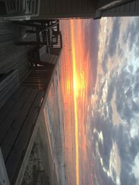 Panoramic view of sea against sky during sunset