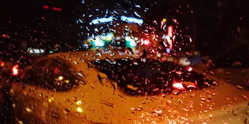 Water drops on car window