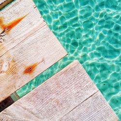 High angle view of swimming pool