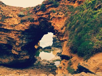 Rock formations on landscape