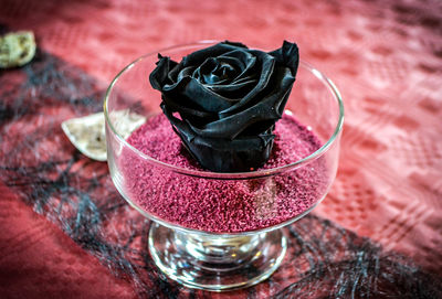 Close-up of pastry on table