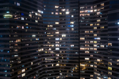 Full frame shot of illuminated lights at night