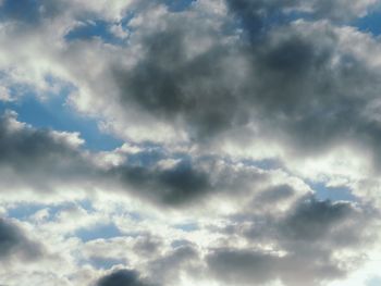 Low angle view of cloudy sky