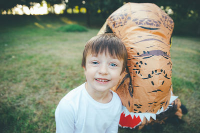 Portrait of smiling boy