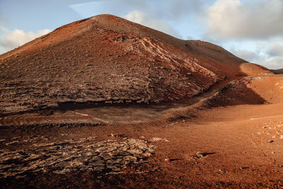 Scenic view of desert against sky