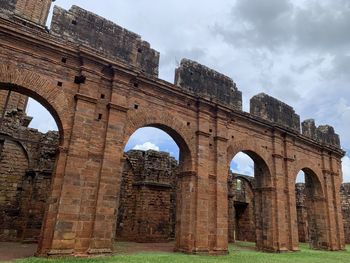 Low angle view of historical building against sky