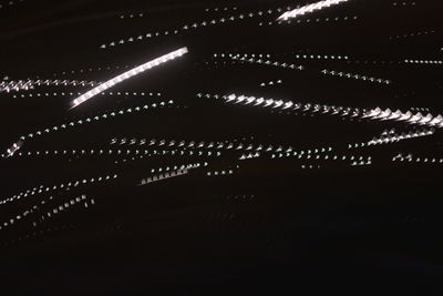 Illuminated lights at night