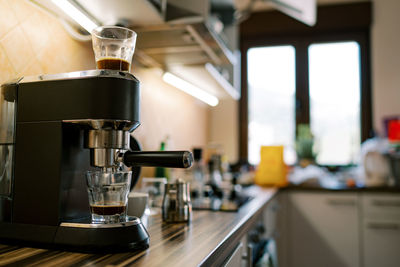 Close-up of coffee maker