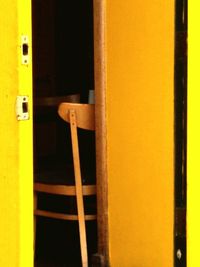 Close-up of yellow door