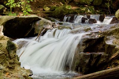 Scenic view of waterfall