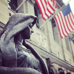 Low angle view of angel statue