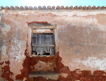 Old weathered wall of building