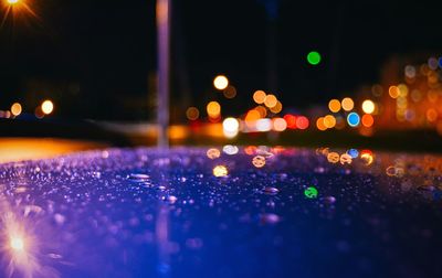 Defocused lights at night