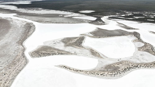 High angle view of beach