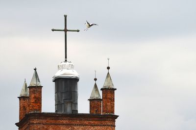 Low angle view of built structure against sky