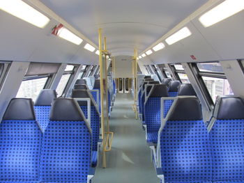 Empty seats in train