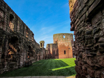 Low angle view of old ruins