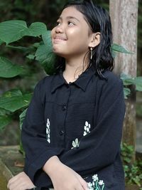 Young woman looking away