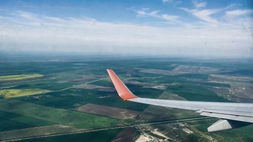 Aerial view of landscape against sky