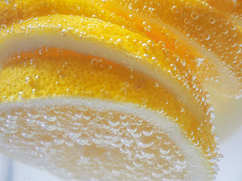 High angle view of drink in glass