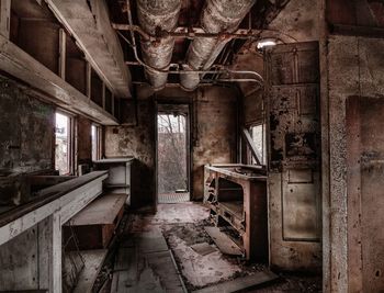 Interior of abandoned building