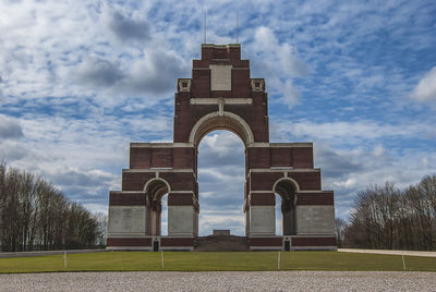 The thiepval memorial to the missing, somme battlefields, france