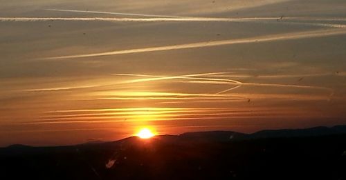 Scenic view of landscape at sunset