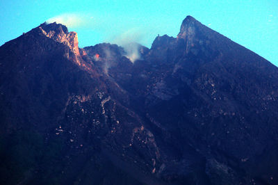 High angle view of mountain range