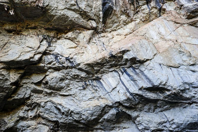 Low angle view of rock formation