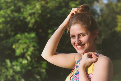 Portrait of smiling young woman