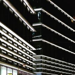 Low angle view of illuminated building