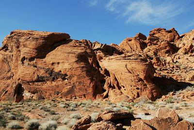 Rock formations against sky at valley of fire state park