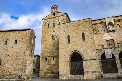 Low angle view of historical building against sky