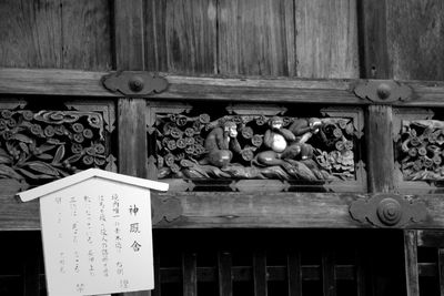 Close-up of wooden door