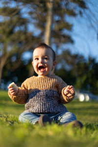 Portrait of a happy baby