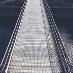 High angle view of bridge over river