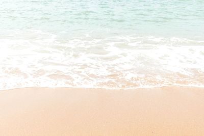 Close-up of waves on beach