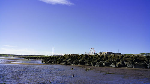 Scenic view of calm blue sea