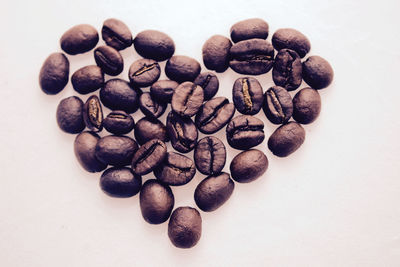 Close-up of coffee beans on table