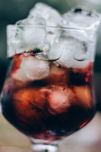 Close-up of ice cream in glass