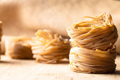 Close-up of food on table