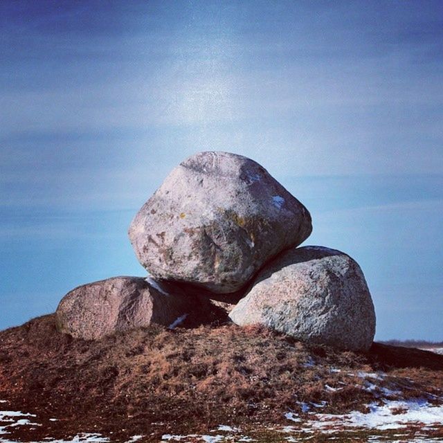 rock - object, sky, tranquility, rock, blue, tranquil scene, water, nature, rock formation, scenics, beauty in nature, sea, stone - object, stone, outdoors, day, no people, non-urban scene, cloud - sky, idyllic