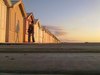 Woman looking at sunset