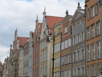 Low angle view of buildings in city