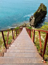 Staircase leading towards sea