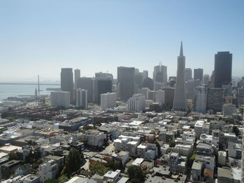 High angle view of cityscape