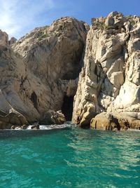 Rock formations in sea