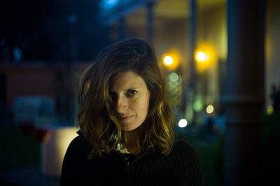 Close-up portrait of young woman