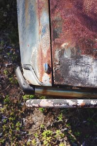 Close-up of rusty car